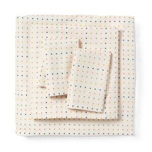 Room Essentials Twin or Twin XL Microfiber Colored Micro Squares 3 Pc Sheet Set